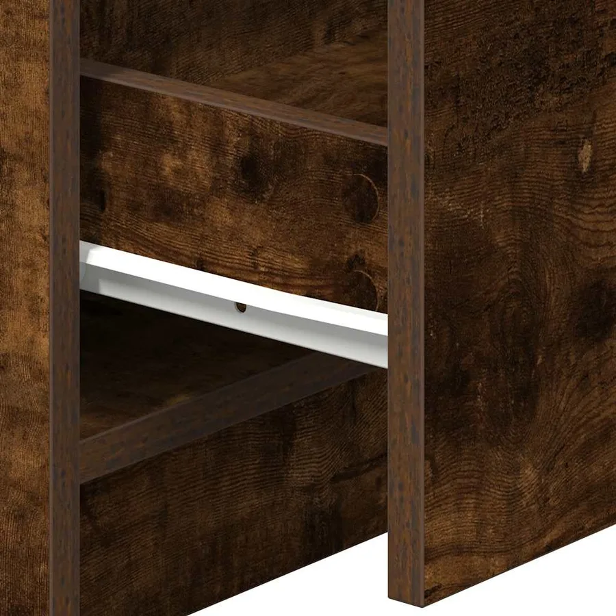 Tables de chevet 2 pcs avec 2 tiroirs chêne fumé 40x36x50 cm - 8