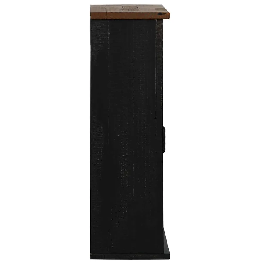Armoire suspendue HALDEN porte coulissante noir 49x22,5x70 cm - 4