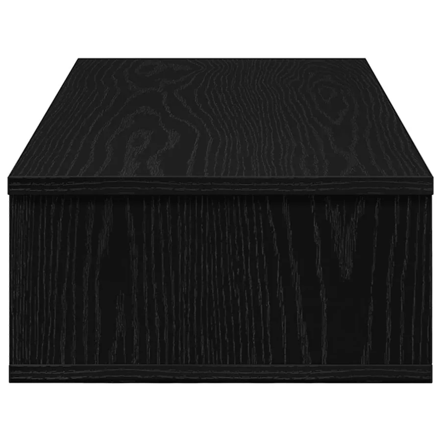 Étagère murale avec tiroirs noir 80x31x17 cm bois d'ingénierie - 5