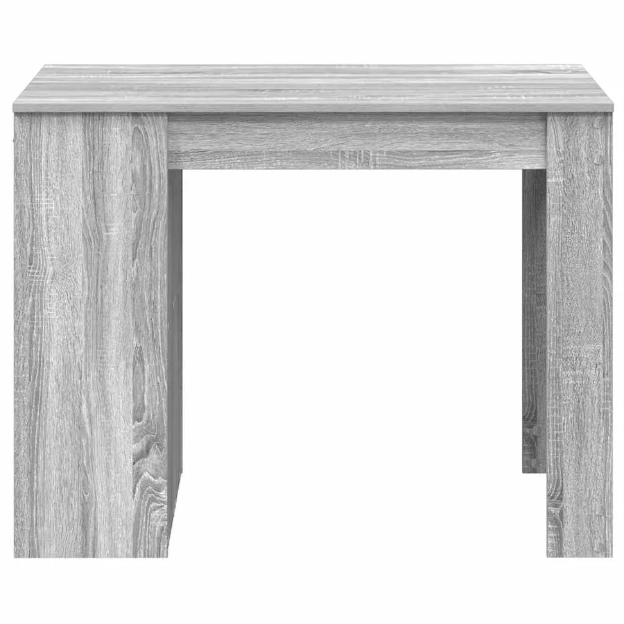Bureau avec tiroir et étagère sonoma gris bois d'ingénierie - 4