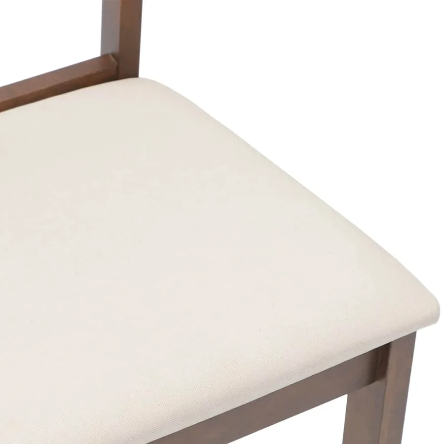 Chaises à manger coussins 2 pcs marron bois massif caoutchouc - 8