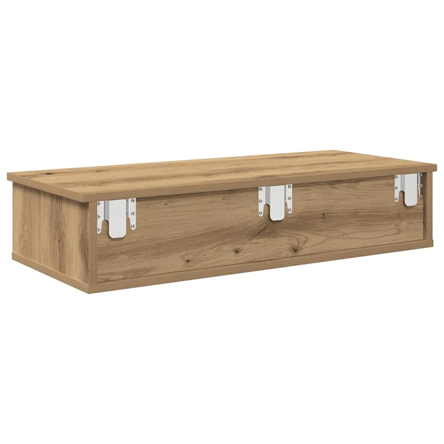 Étagère murale avec tiroirs chêne artisanal bois d'ingénierie - 6