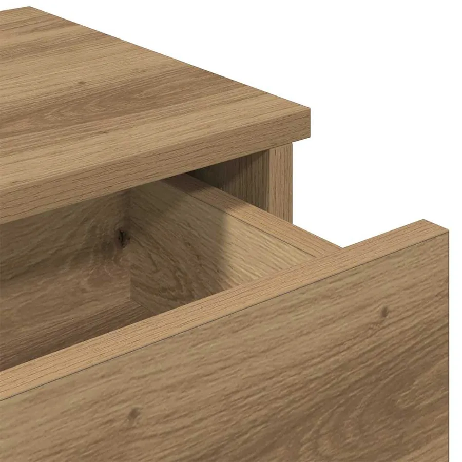 Étagère murale avec tiroirs chêne artisanal bois d'ingénierie - 8