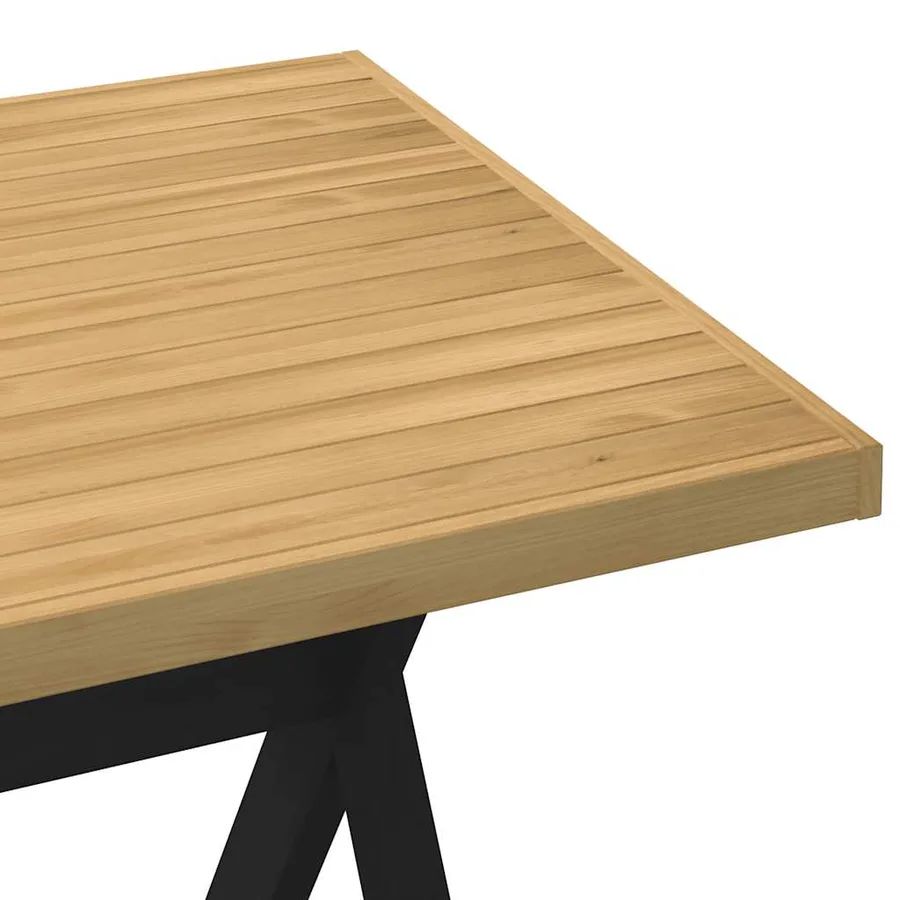 Table à manger NOAIN pieds en forme de X 160x90x75cm massif pin - 6