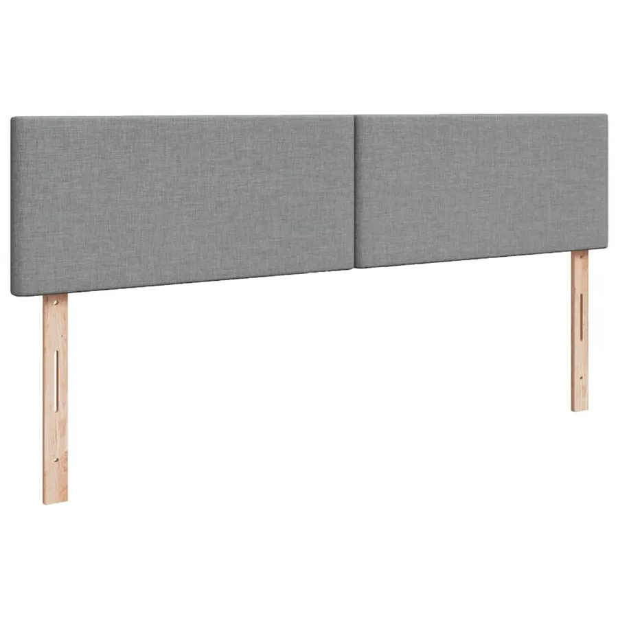 Lit ottoman avec matelas gris clair 160x200 cm tissu - 9