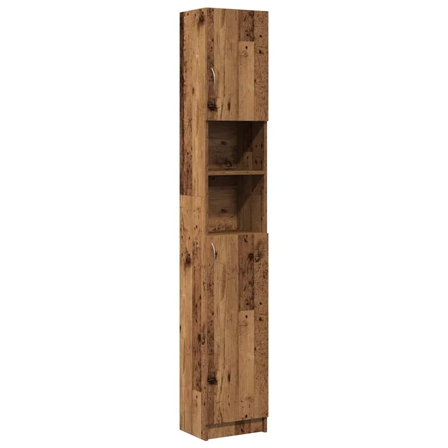 Armoire de salle de bain vieux bois bois d'ingénierie - 2