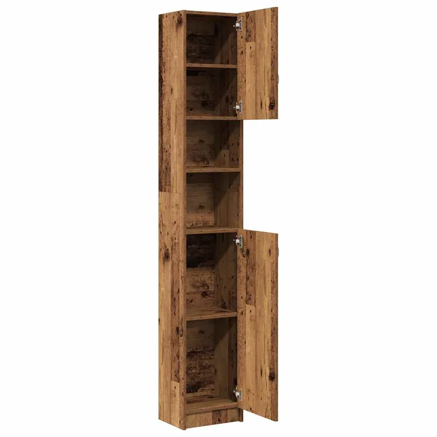 Armoire de salle de bain vieux bois bois d'ingénierie - 7