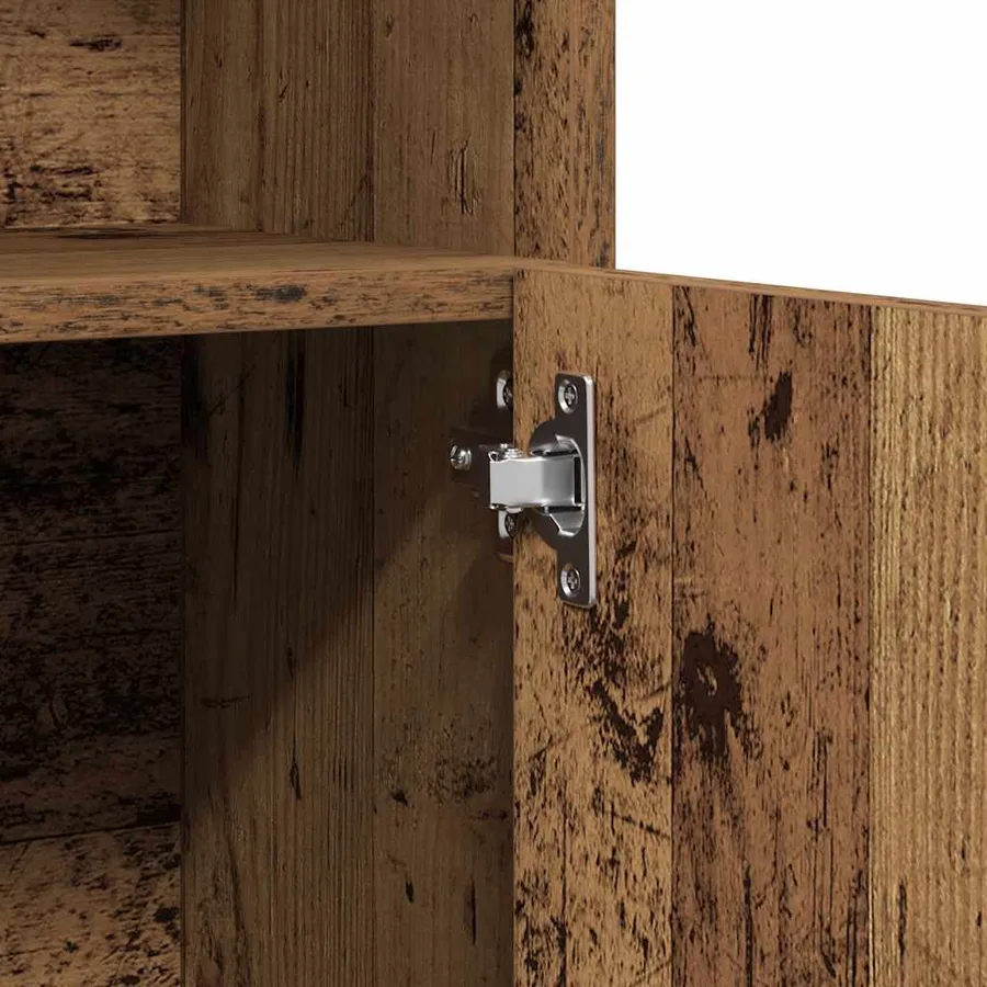 Armoire de salle de bain vieux bois bois d'ingénierie - 9