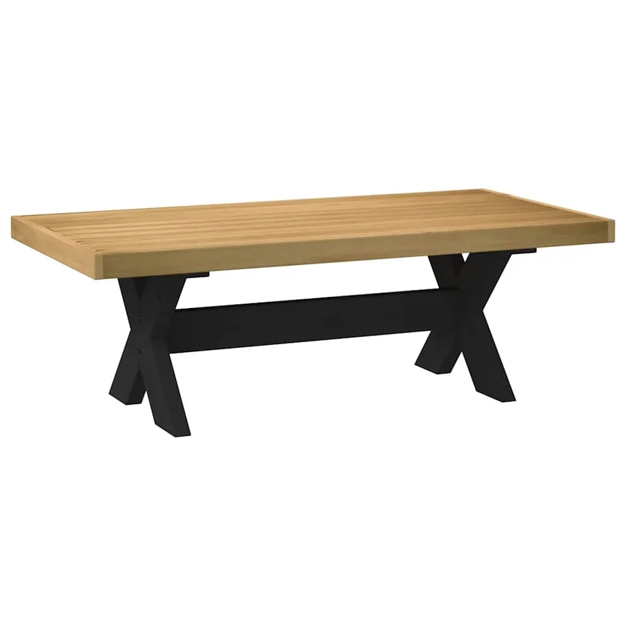 Table basse NOAIN pieds en forme de X 120x60x40 cm massif pin - 5