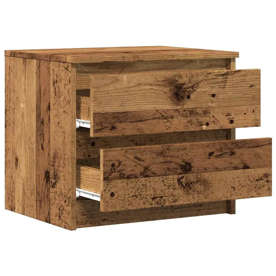Tables de chevet 2 pcs vieux bois 50x40x43.5 cm bois ingénierie - 6