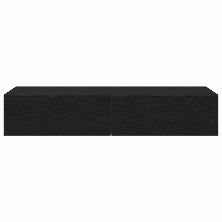 Étagère murale avec tiroirs noir 100x36x19 cm bois d'ingénierie - 4