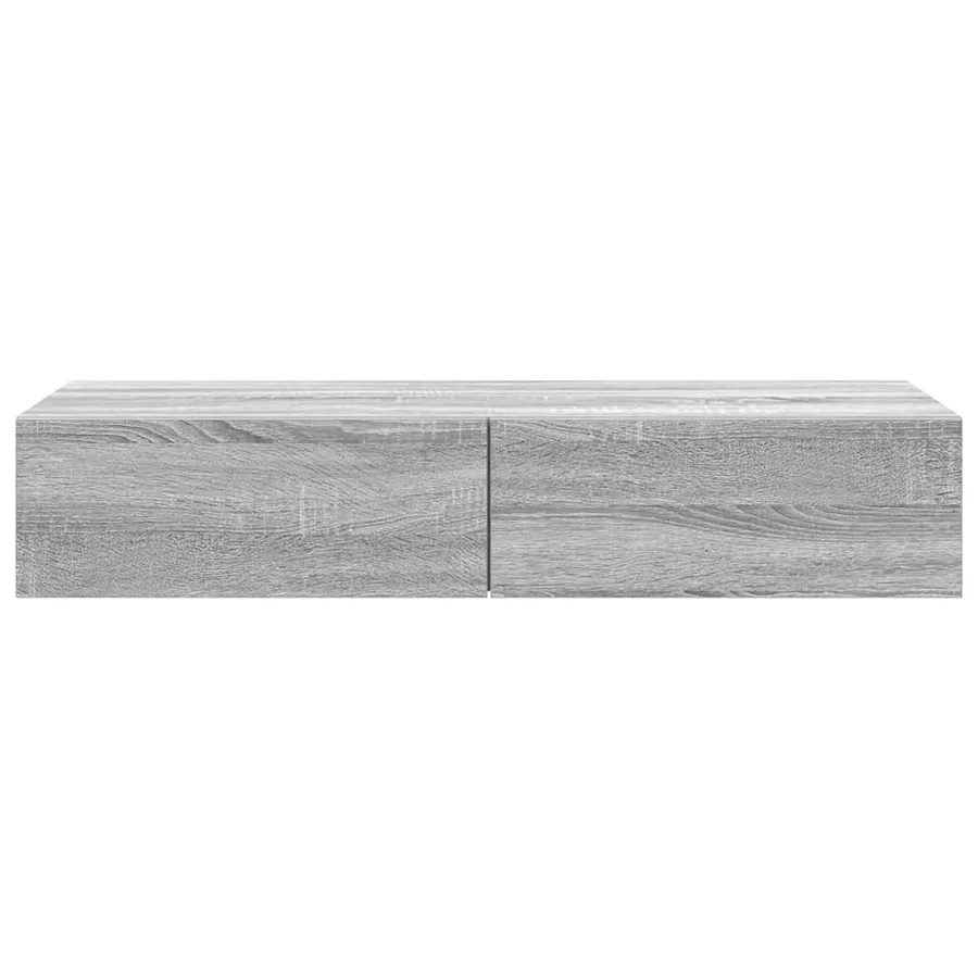 Étagère murale avec tiroirs sonoma gris bois d'ingénierie - 4