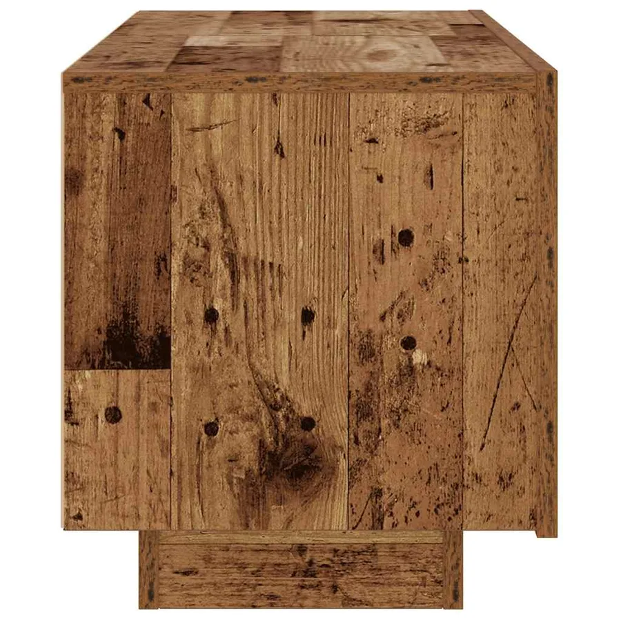Meuble TV vieux bois 100x35x40 cm bois d'ingénierie - 6