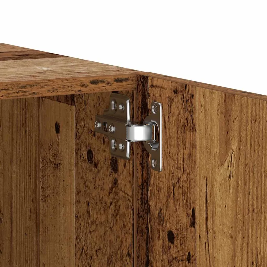 Meuble TV vieux bois 100x35x40 cm bois d'ingénierie - 7