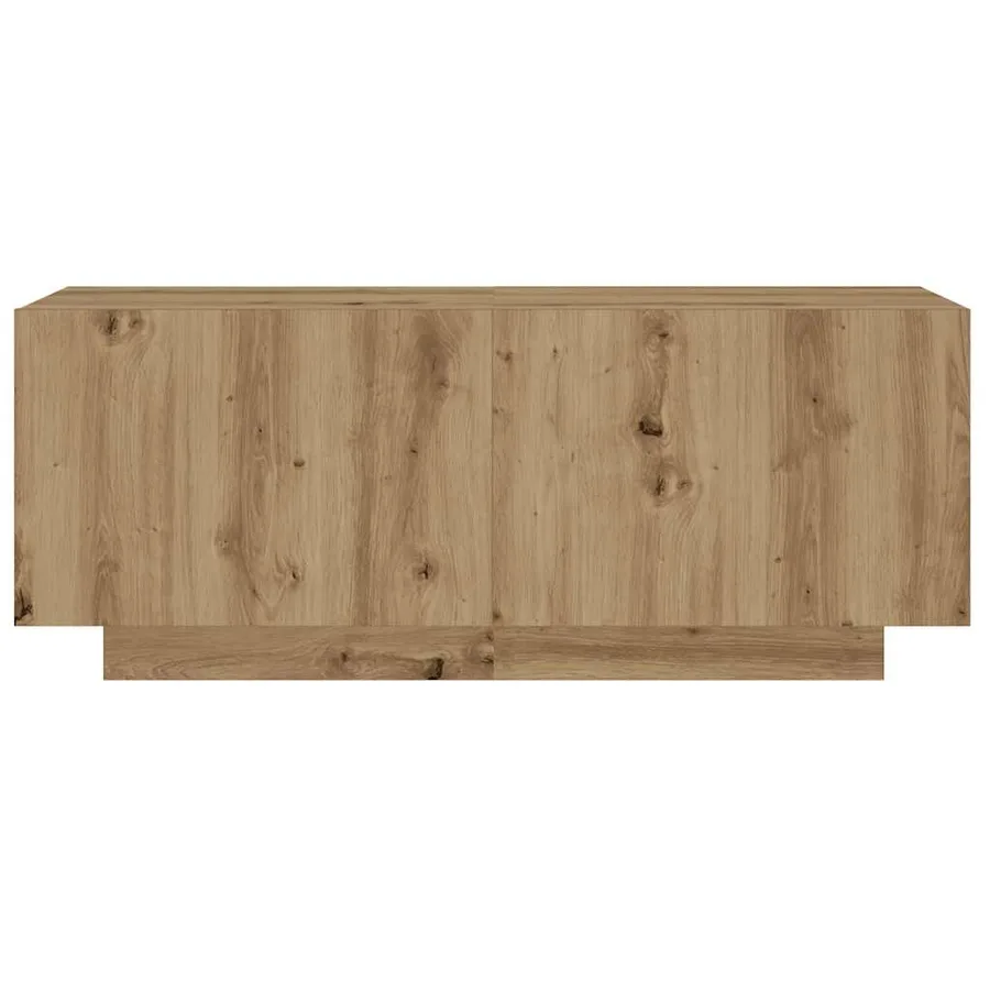 Table de chevet chêne artisanal 100x35x40 cm bois d’ingénierie - 4