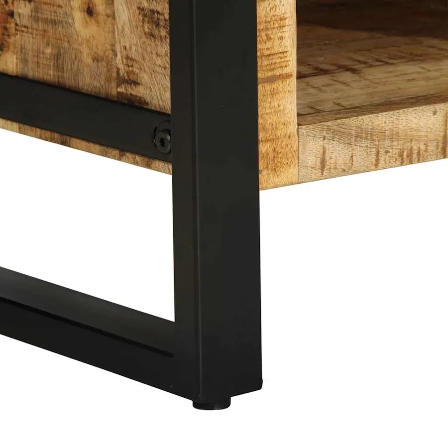 Table basse 90x50x36 cm bois de manguier massif brut - 11