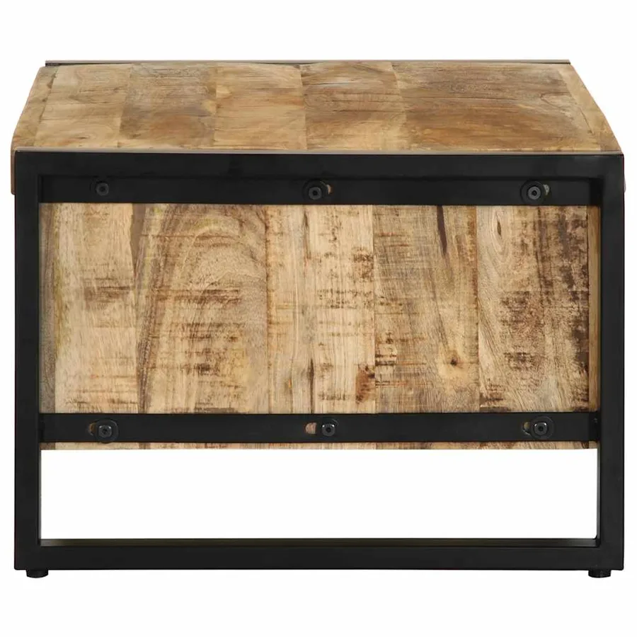 Table basse 90x50x36 cm bois de manguier massif brut - 6