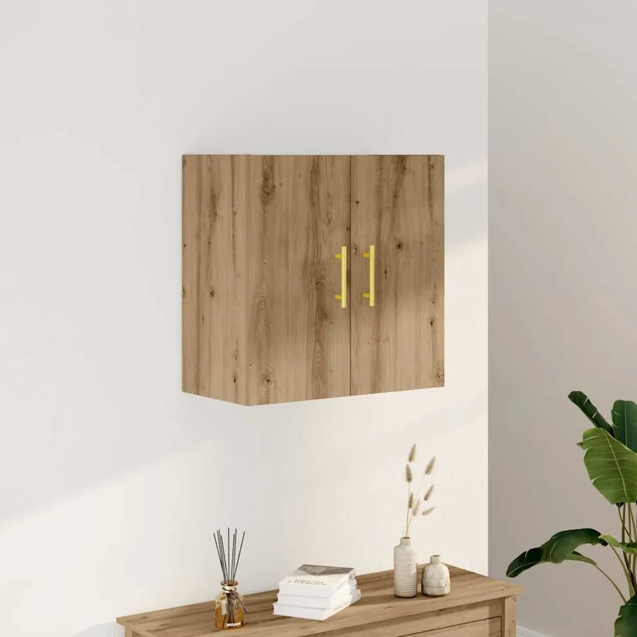 Armoire murale chêne artisanal 60x31x60 cm bois d'ingénierie