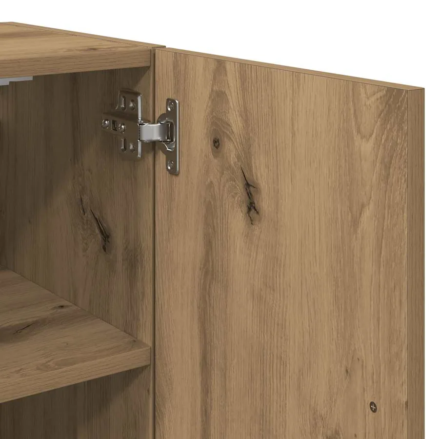 Armoire murale chêne artisanal 60x31x60 cm bois d'ingénierie - 8