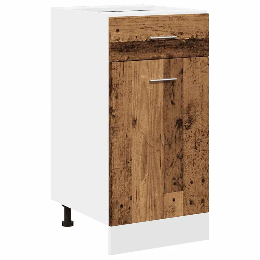 Ensemble de 11 meubles de cuisine "Lyon" en bois d'ingénierie vieilli - 7
