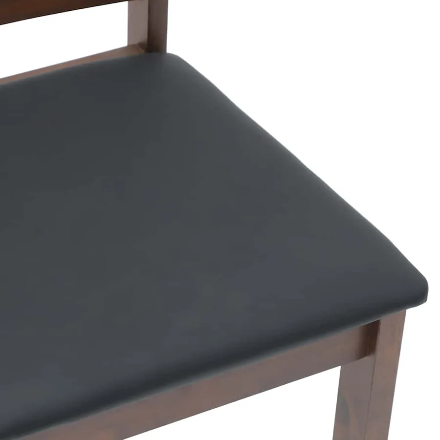 Chaises à manger coussins 2 pcs marron bois massif caoutchouc - 8