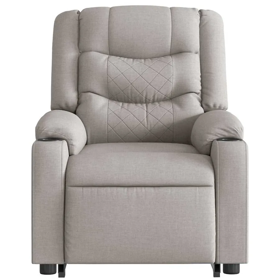 Fauteuil inclinable gris nuage tissu - 5