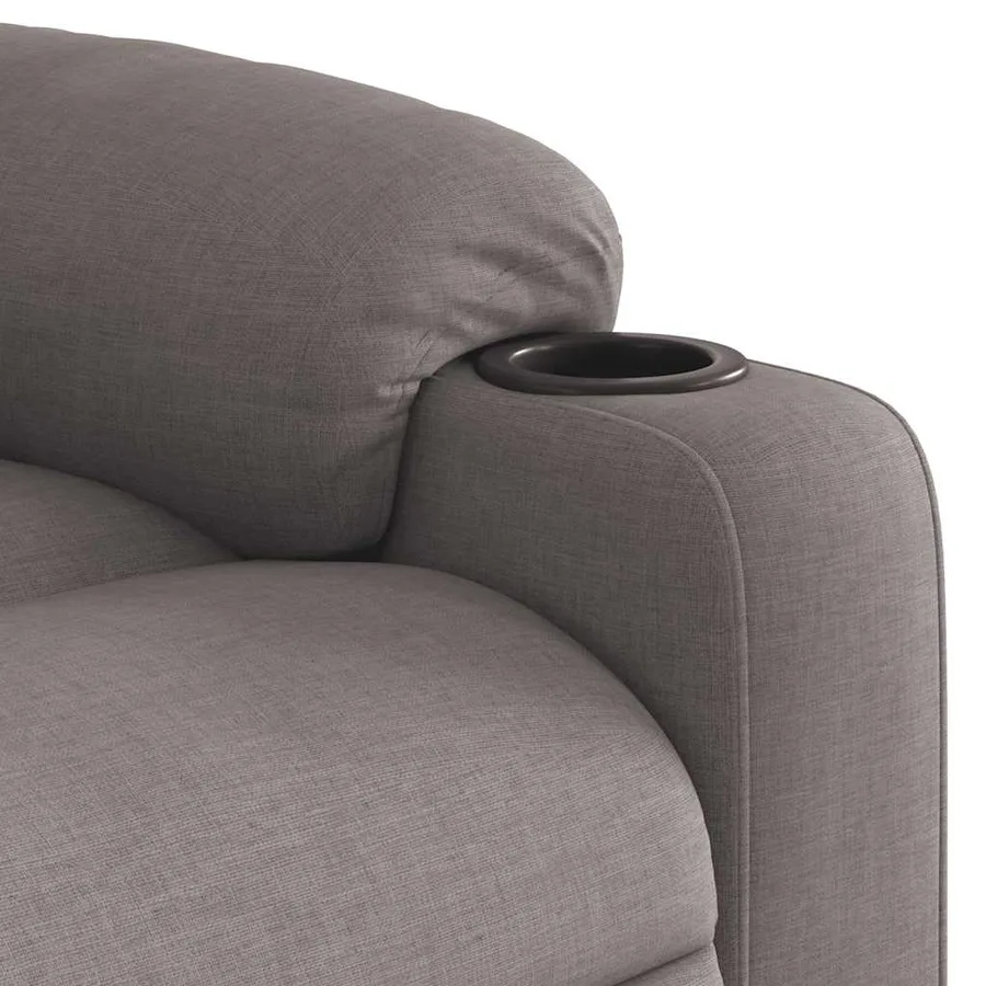Fauteuil inclinable taupe tissu - 11