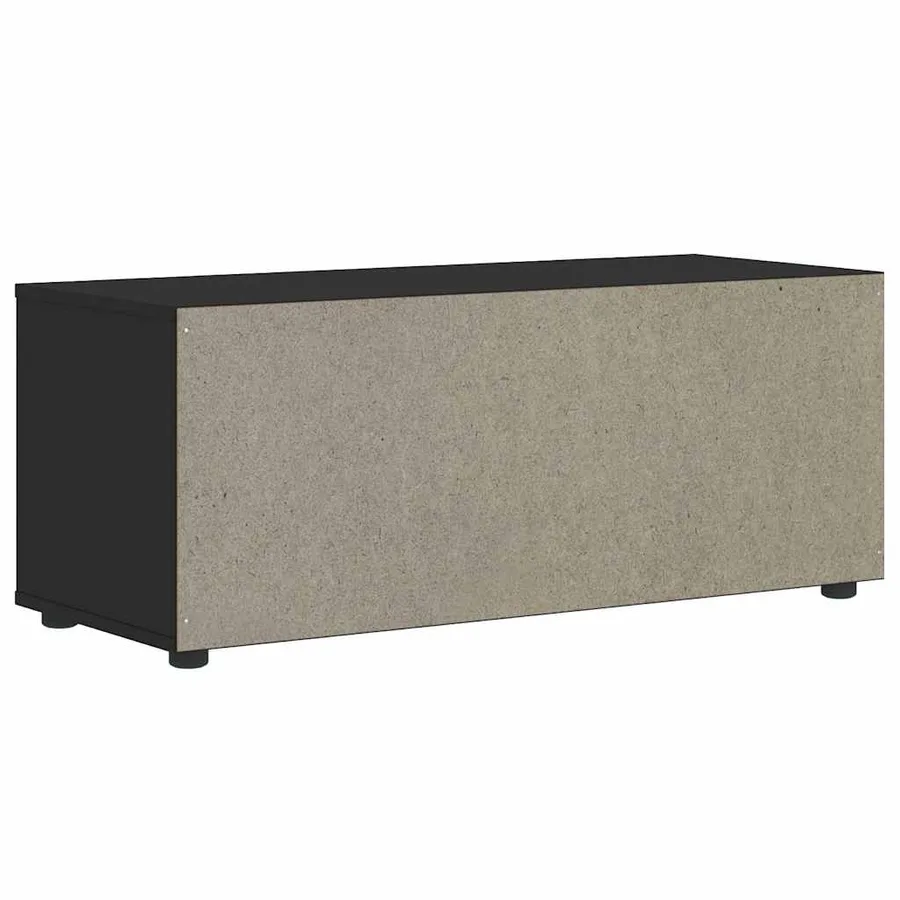 Meuble TV VISNES noir 100x40x38 cm bois d'ingénierie - 8
