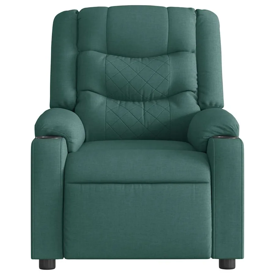 Fauteuil inclinable électrique Vert foncé Tissu - 5