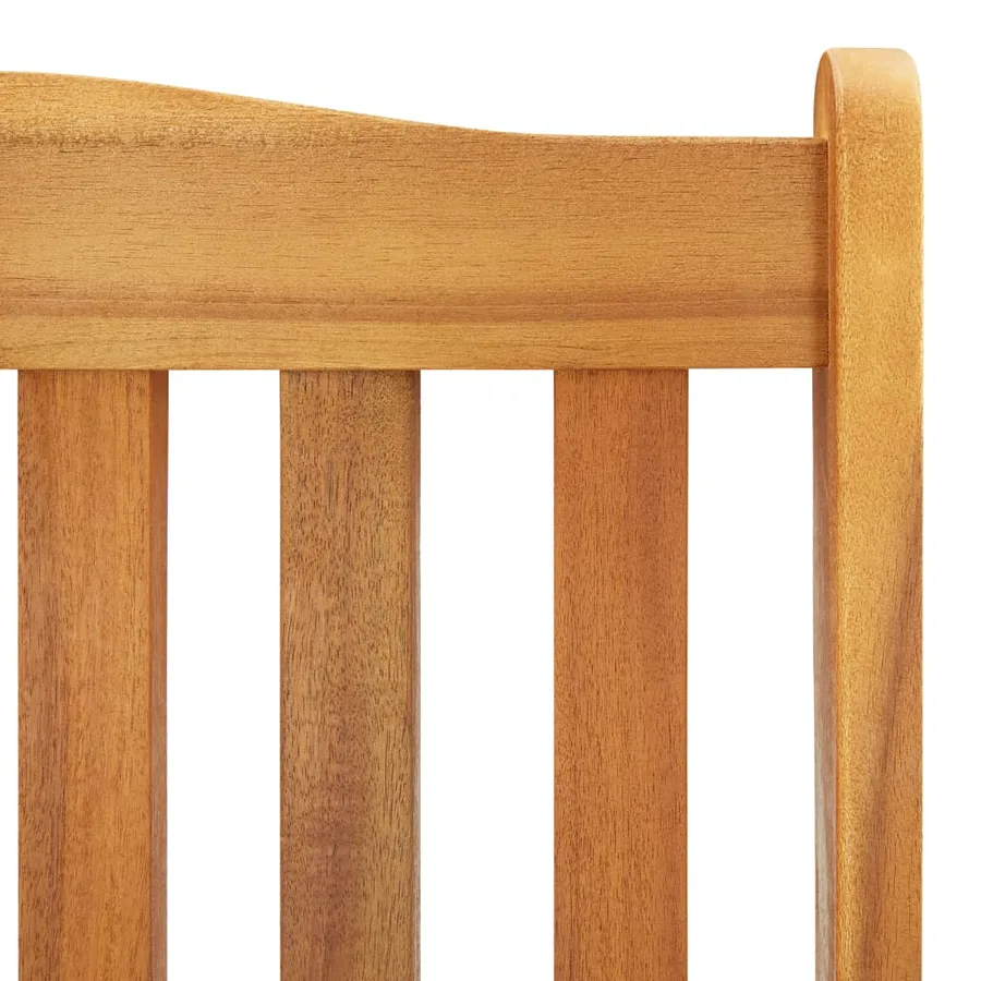 Chaise à bascule avec coussins Bois d'acacia massif - 5