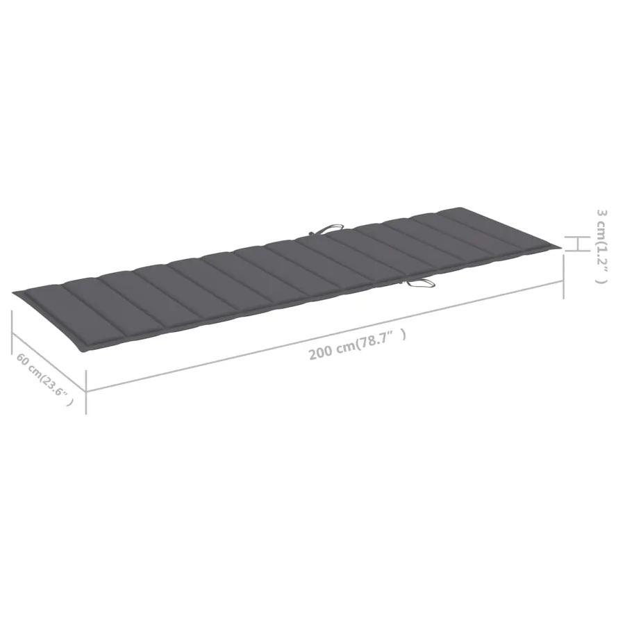 Chaise longue de jardin avec coussin Bambou - 7