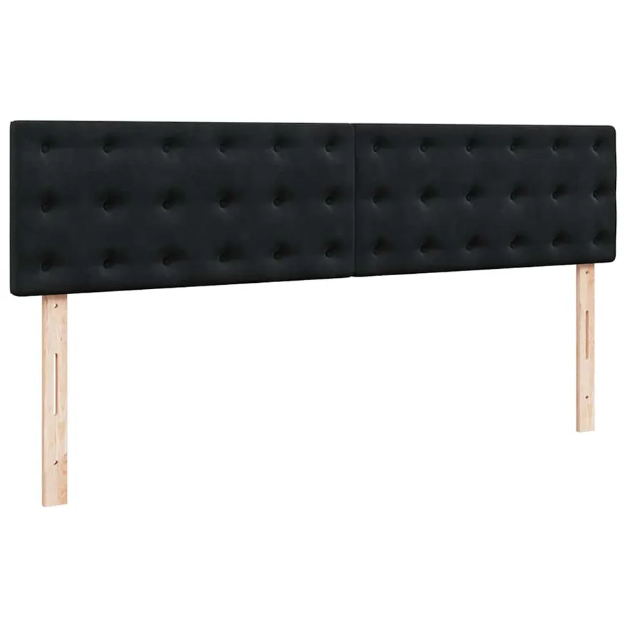 Cadre de lit ottoman avec matelas noir 200x200cm velours - 9