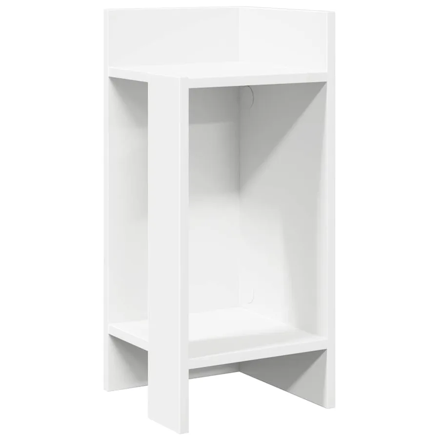 Tables d'appoint 2 pcs avec étagère blanc 25,5x27x60 cm - 2