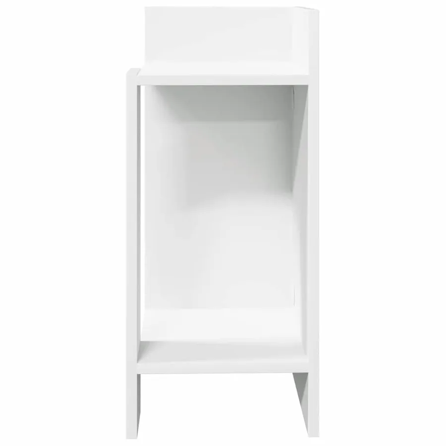 Tables d'appoint 2 pcs avec étagère blanc 25,5x27x60 cm - 4
