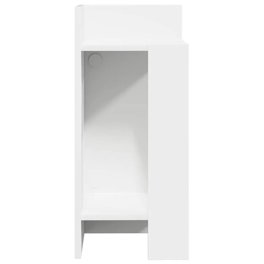 Tables d'appoint 2 pcs avec étagère blanc 25,5x27x60 cm - 5