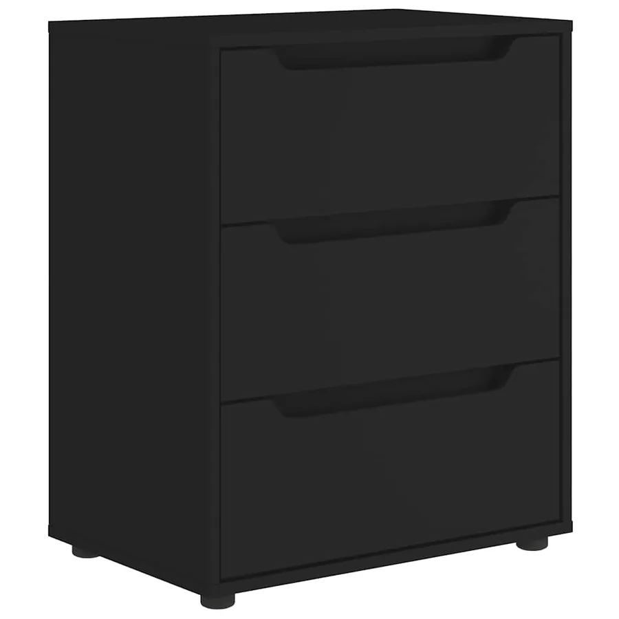 Buffet VISNES noir 60x40x73 cm bois d'ingénierie - 2