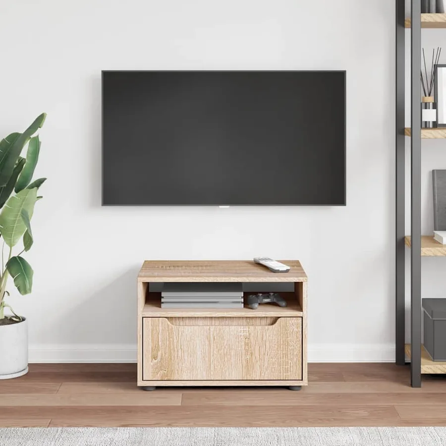 Meuble TV VISNES chêne sonoma 60x40x38 cm bois d'ingénierie - 3