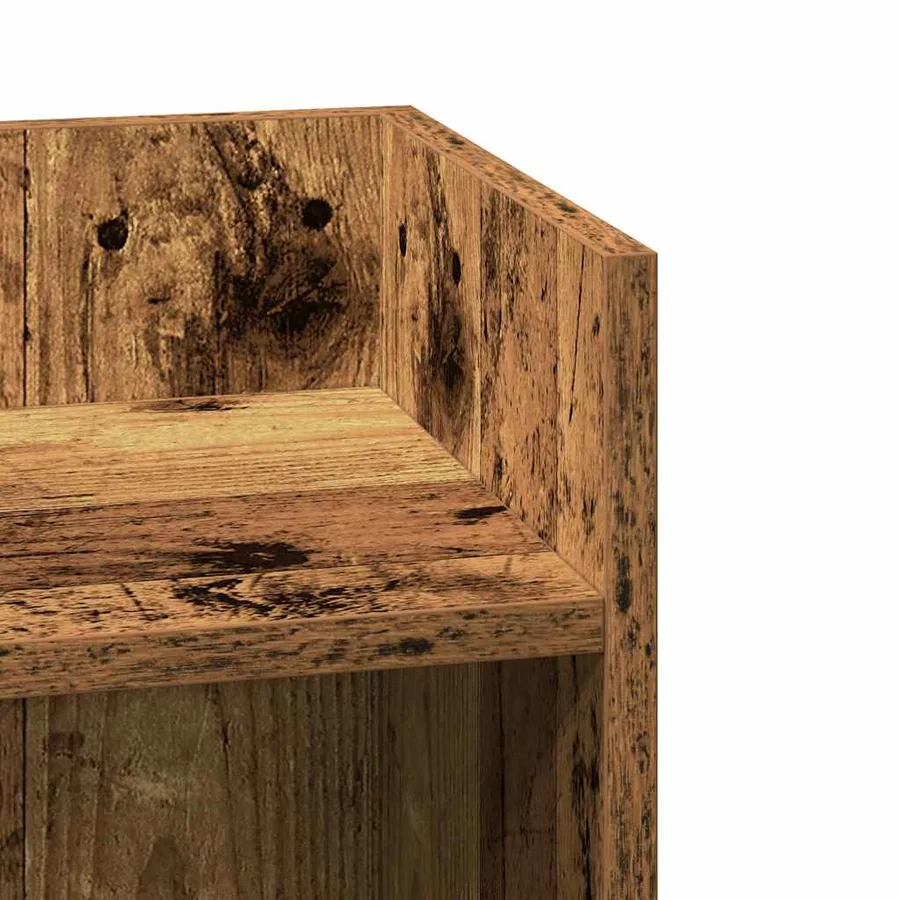 Tables d'appoint 2 pcs avec étagère vieux bois 25,5x27x60 cm - 8