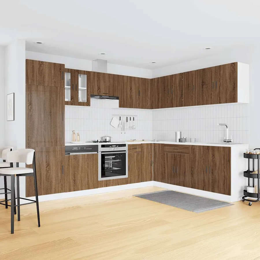 Ensemble d'armoires de cuisine 14 pcs Porto bois d'ingénierie - 3
