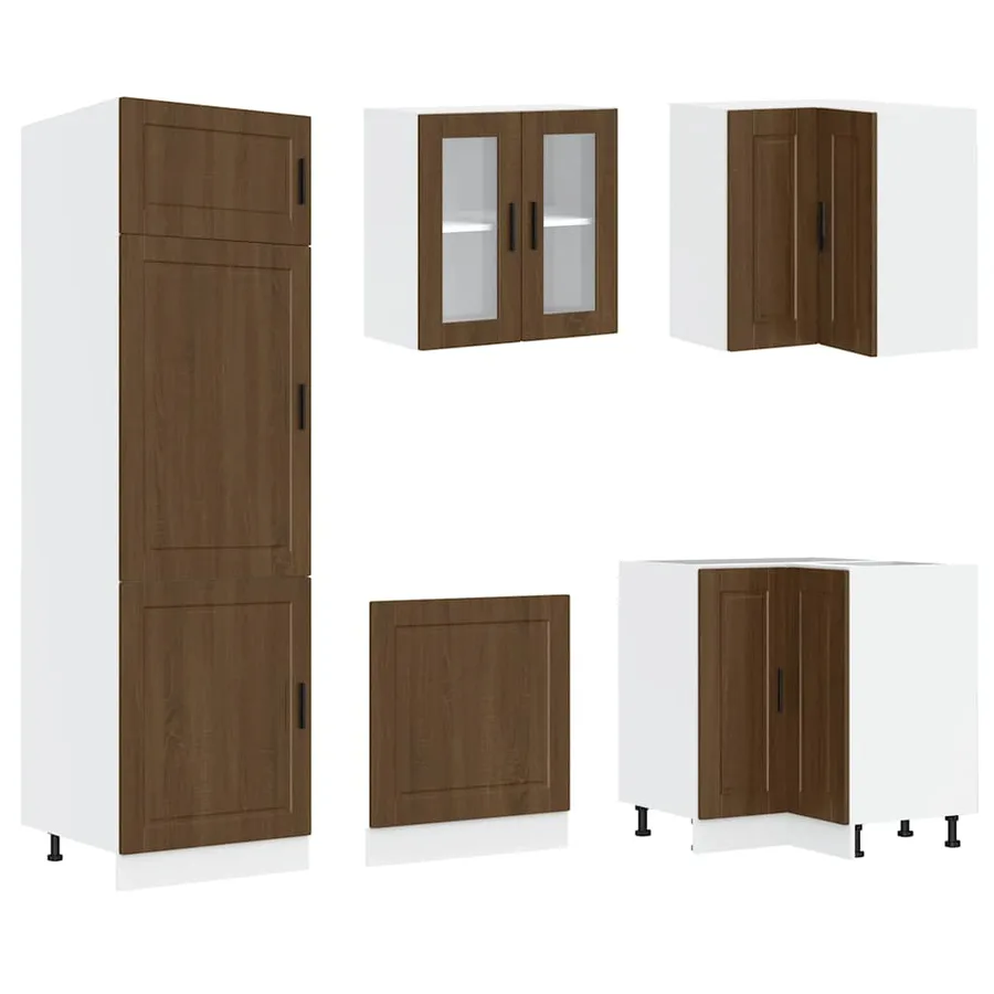 Ensemble d'armoires de cuisine 14 pcs Porto bois d'ingénierie - 5