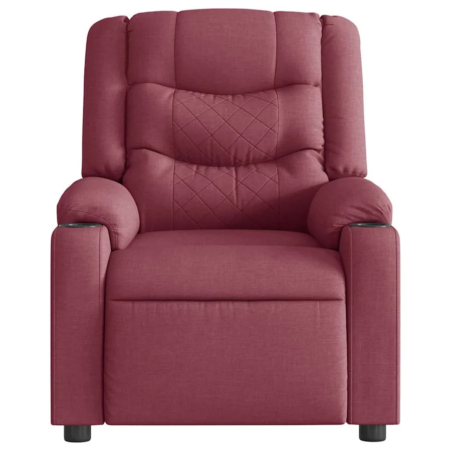 Fauteuil inclinable Rouge bordeaux Tissu - 3
