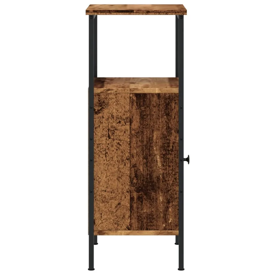 Table de chevet vieux bois 41x31x80 cm bois d’ingénierie - 7