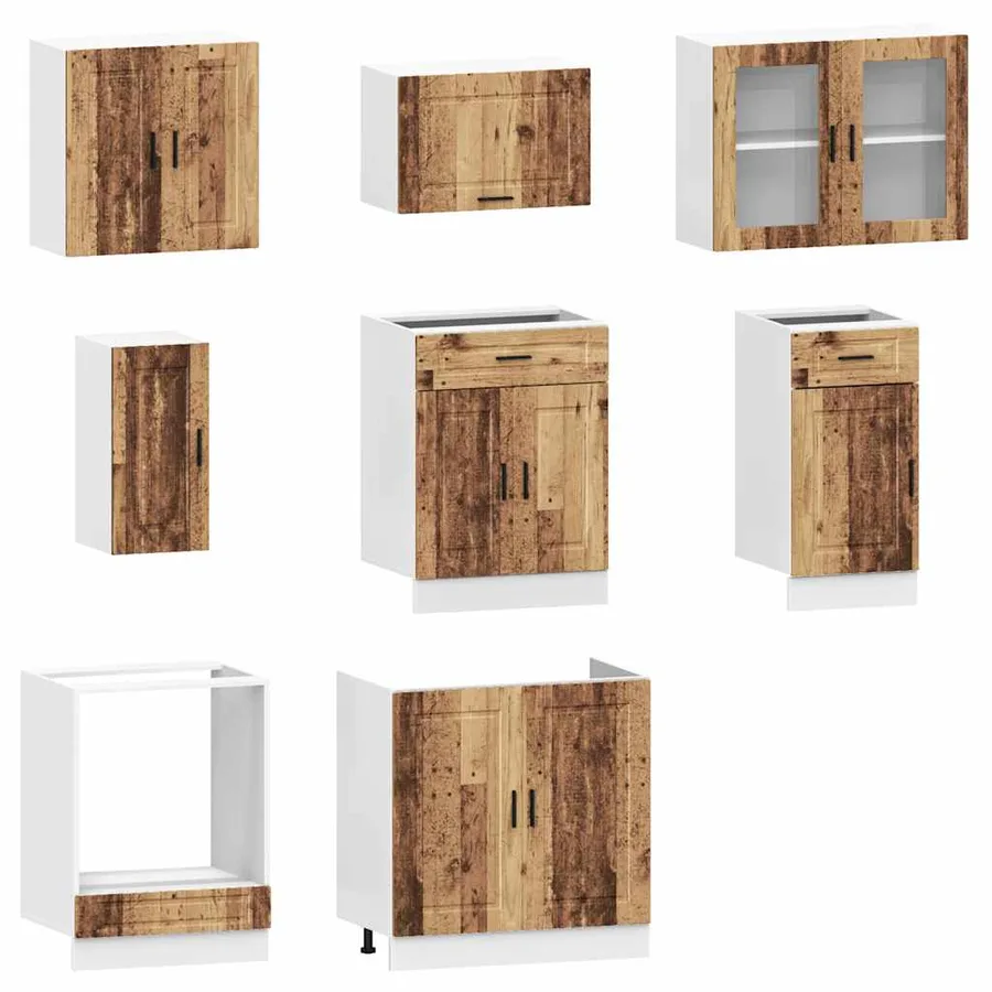 Ensemble d'armoires de cuisine 8 pcs Kalmar bois d'ingénierie - 4
