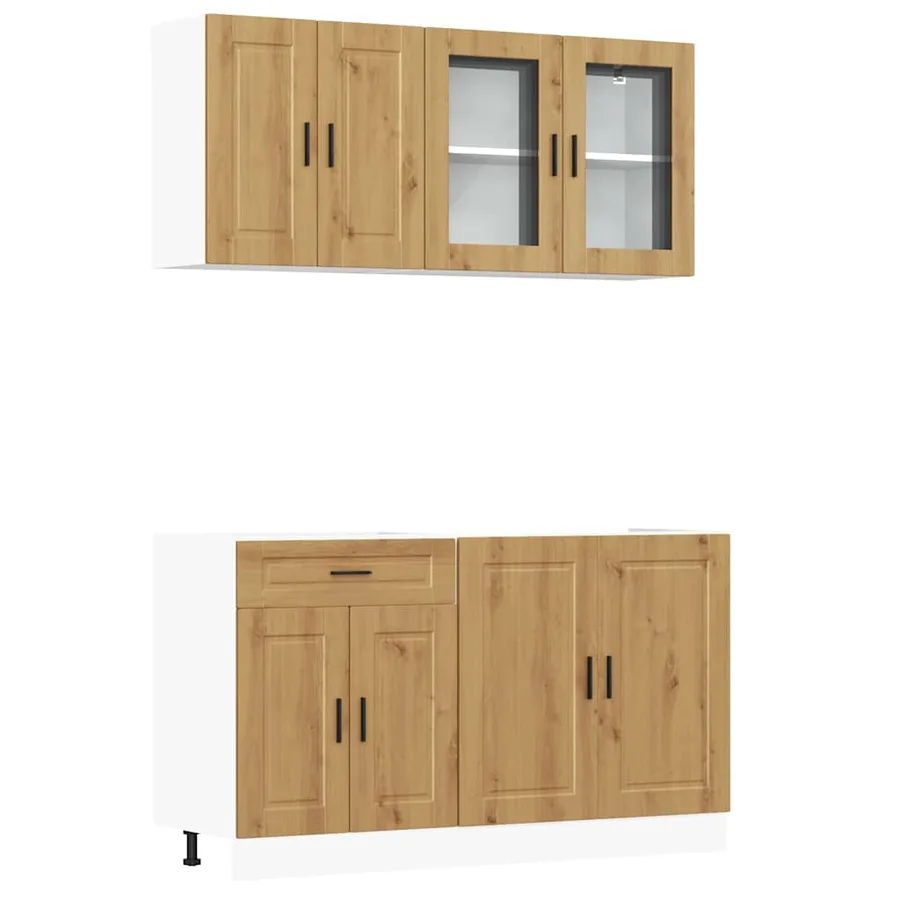Ensemble d'armoires de cuisine 4 pcs Kalmar bois d'ingénierie - 2