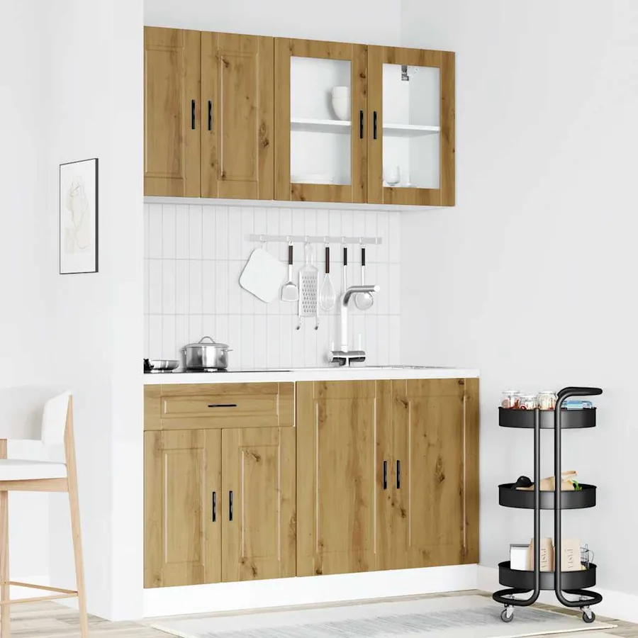 Ensemble d'armoires de cuisine 4 pcs Kalmar bois d'ingénierie - 3
