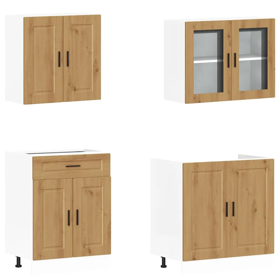 Ensemble d'armoires de cuisine 4 pcs Kalmar bois d'ingénierie - 4