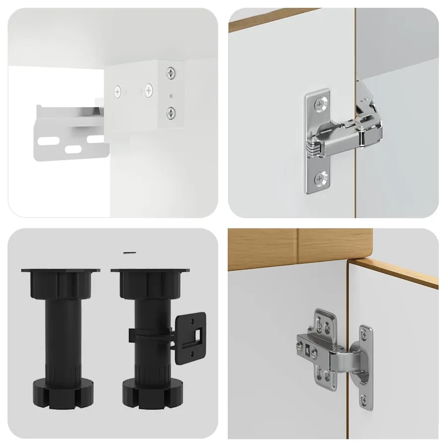 Ensemble d'armoires de cuisine 4 pcs Kalmar bois d'ingénierie - 6