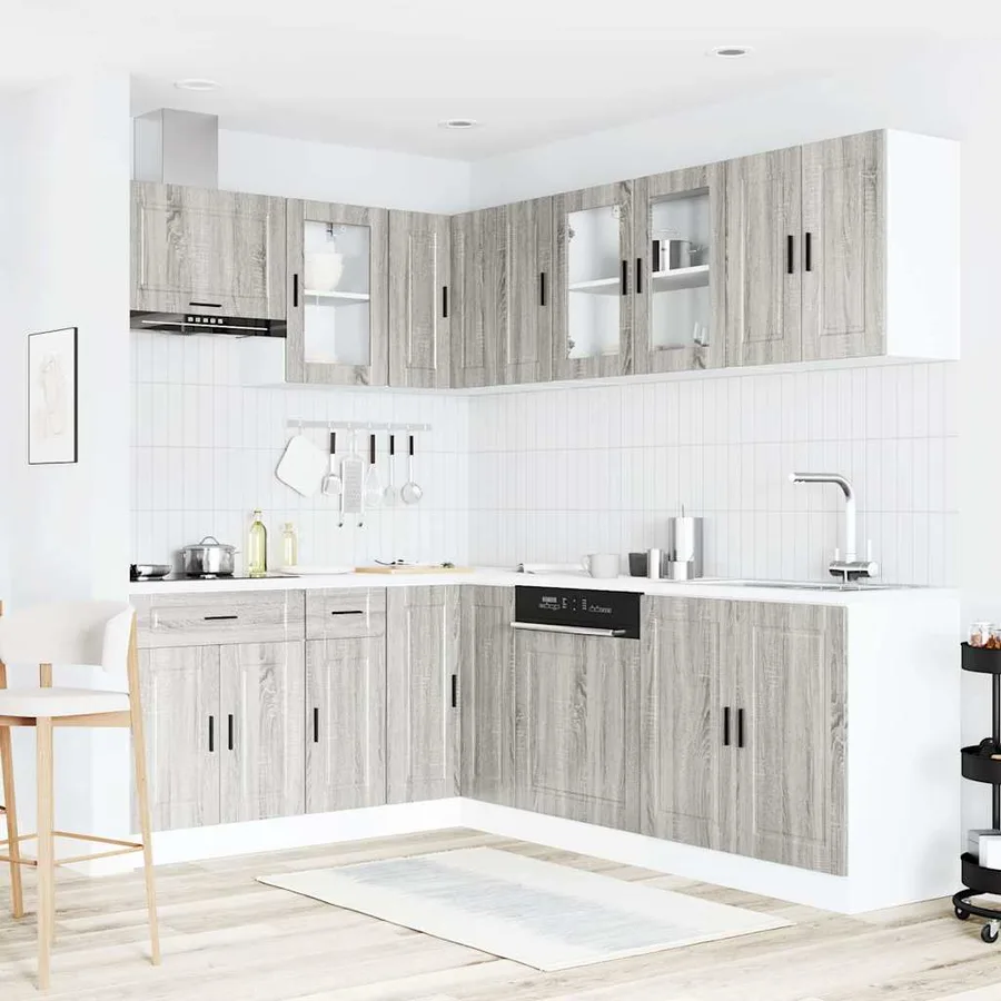 Ensemble d'armoires de cuisine 11 pcs Porto bois d'ingénierie - 3