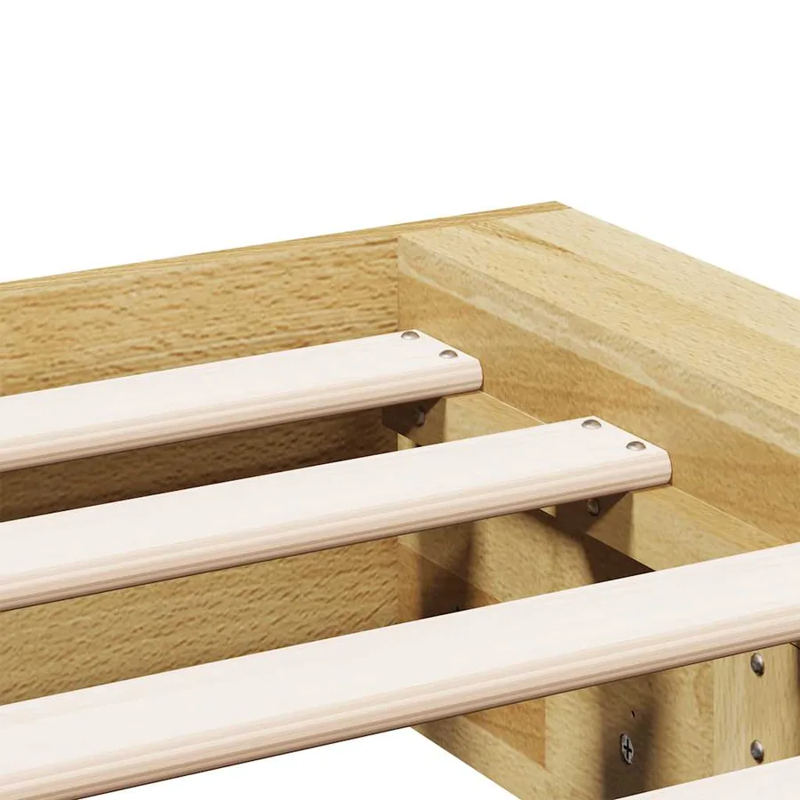 Cadre de lit sans matelas 140x190 cm bois massif de chêne - 9