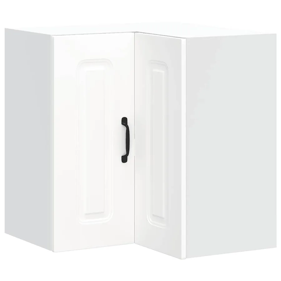 Armoire murale d'angle de cuisine Kalmar blanc bois ingénierie - 2
